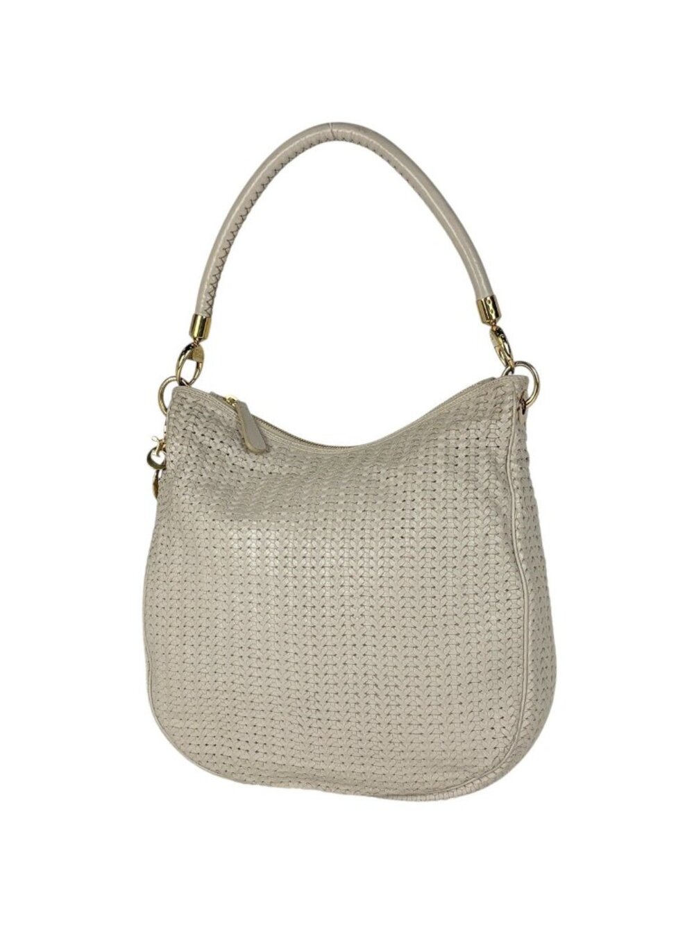 Dior Shoulder Bag Braided Leather Greige